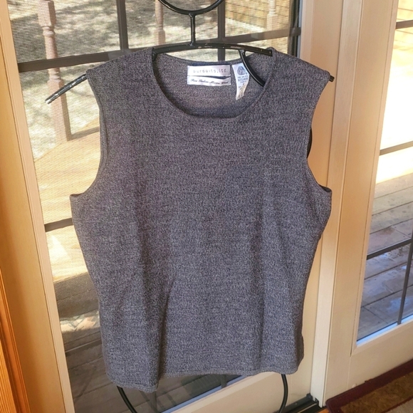 Pursuits Ltd 100% Extra Fine Merino Grey Wool Sleeveless Sz. M Tank Sweater - Picture 9 of 10